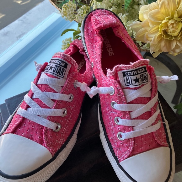 Converse Shorelines Pink Summer Eyelet - Size 9 - Picture 2 of 7